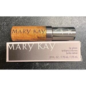 MARY KAY LIP‎ GLOSS GOLD SEQUINS,  0.27 fl. oz., New in Box, Discontinued!